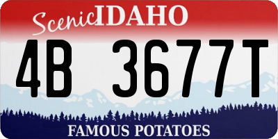 ID license plate 4B3677T