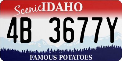 ID license plate 4B3677Y