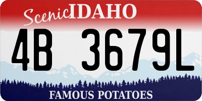ID license plate 4B3679L