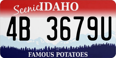 ID license plate 4B3679U