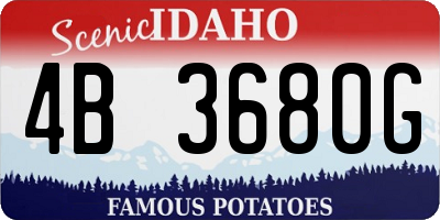 ID license plate 4B3680G