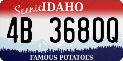 ID license plate 4B3680Q