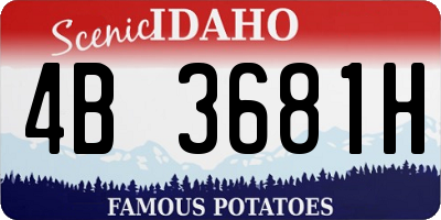ID license plate 4B3681H