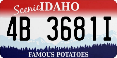 ID license plate 4B3681I