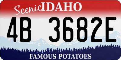 ID license plate 4B3682E