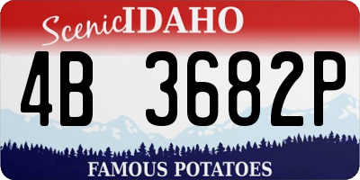 ID license plate 4B3682P