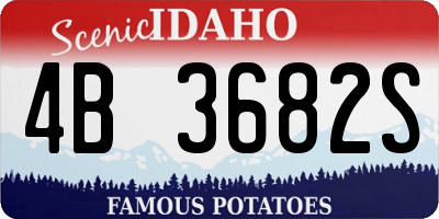 ID license plate 4B3682S