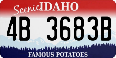 ID license plate 4B3683B