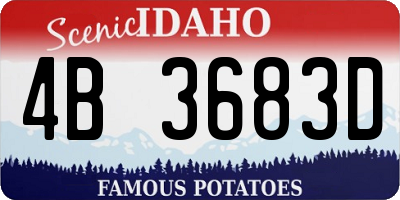 ID license plate 4B3683D