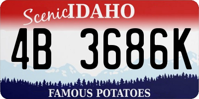 ID license plate 4B3686K