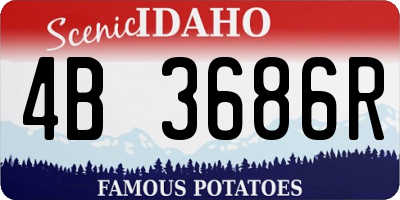 ID license plate 4B3686R