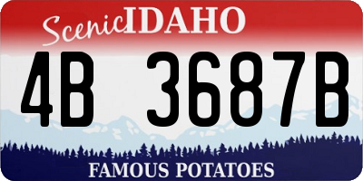 ID license plate 4B3687B