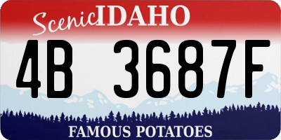 ID license plate 4B3687F