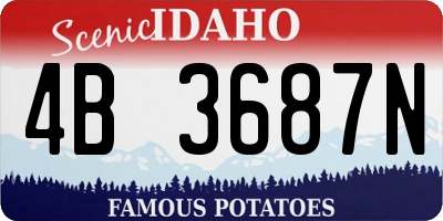 ID license plate 4B3687N