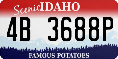 ID license plate 4B3688P