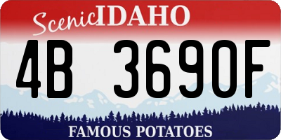 ID license plate 4B3690F