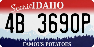 ID license plate 4B3690P