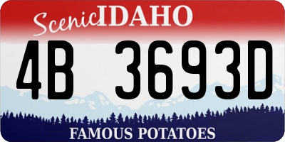 ID license plate 4B3693D