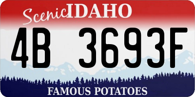 ID license plate 4B3693F