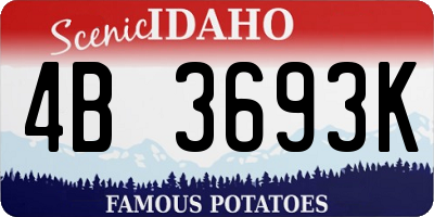 ID license plate 4B3693K