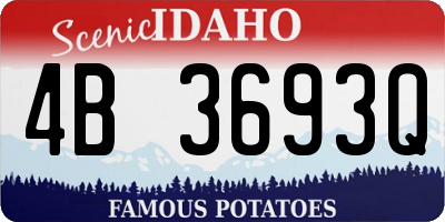 ID license plate 4B3693Q