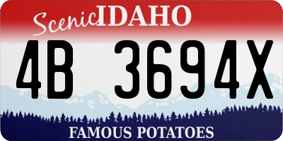 ID license plate 4B3694X
