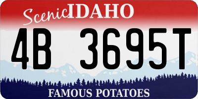ID license plate 4B3695T