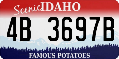 ID license plate 4B3697B