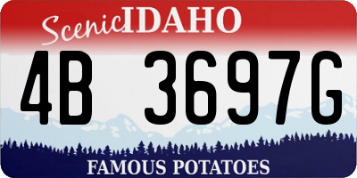 ID license plate 4B3697G
