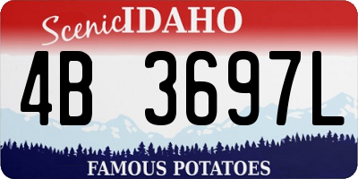 ID license plate 4B3697L