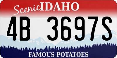 ID license plate 4B3697S