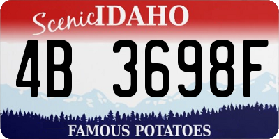 ID license plate 4B3698F