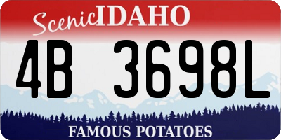 ID license plate 4B3698L