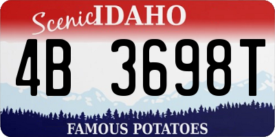 ID license plate 4B3698T