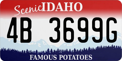 ID license plate 4B3699G
