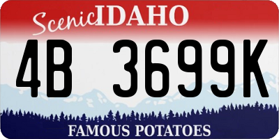 ID license plate 4B3699K