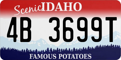 ID license plate 4B3699T