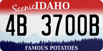 ID license plate 4B3700B