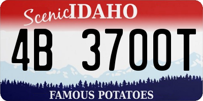 ID license plate 4B3700T