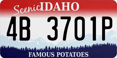 ID license plate 4B3701P