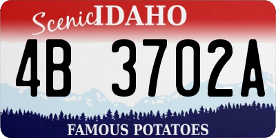 ID license plate 4B3702A