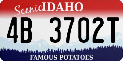 ID license plate 4B3702T