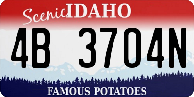 ID license plate 4B3704N
