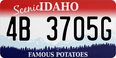 ID license plate 4B3705G