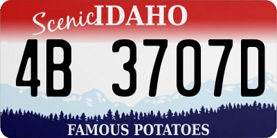 ID license plate 4B3707D
