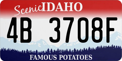 ID license plate 4B3708F