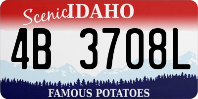 ID license plate 4B3708L
