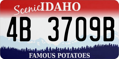 ID license plate 4B3709B