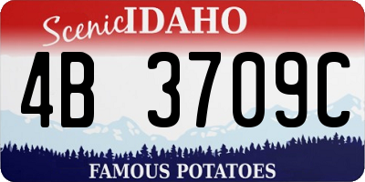 ID license plate 4B3709C
