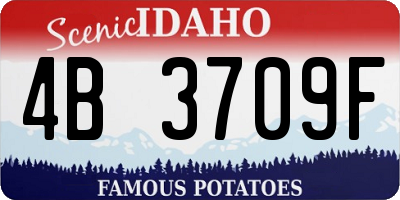 ID license plate 4B3709F